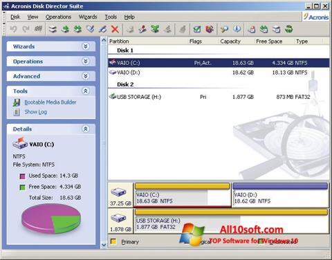 Screenshot Acronis Partition Magic for Windows 10