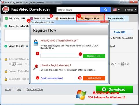 Screenshot Fast Video Downloader for Windows 10