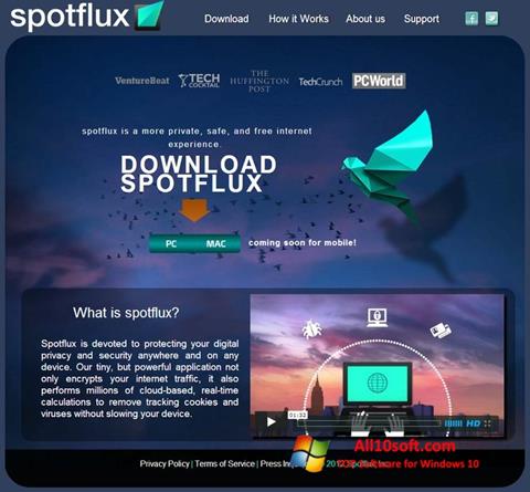 Screenshot Spotflux for Windows 10