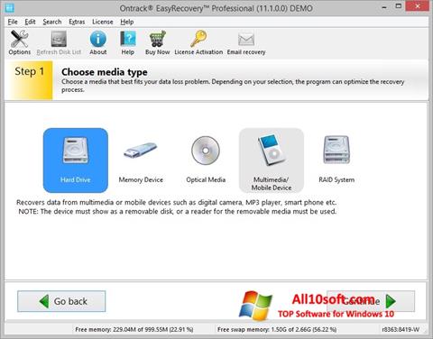 Screenshot EasyRecovery Professional for Windows 10