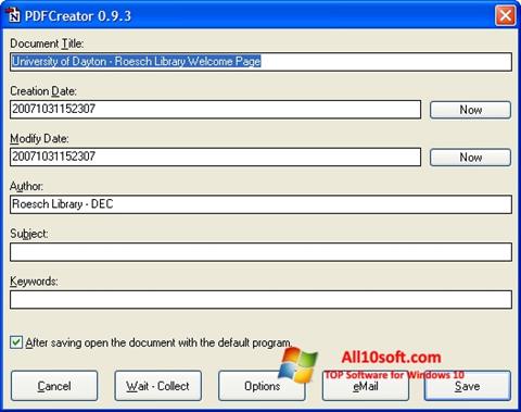 Screenshot PDFCreator for Windows 10