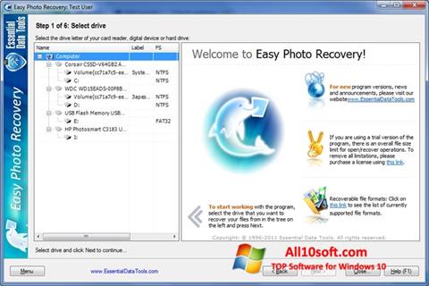 Screenshot Easy Photo Recovery for Windows 10