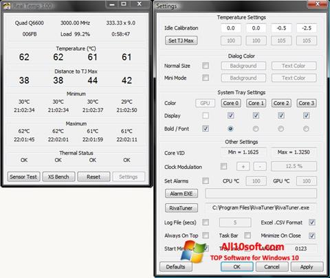 Screenshot Real Temp for Windows 10