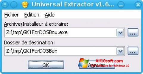 Screenshot Universal Extractor for Windows 10