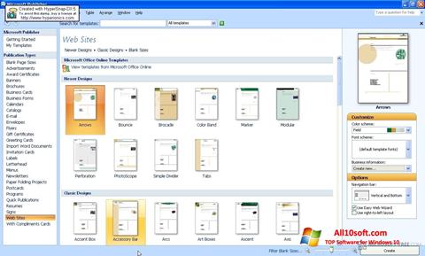 Screenshot Microsoft Publisher for Windows 10