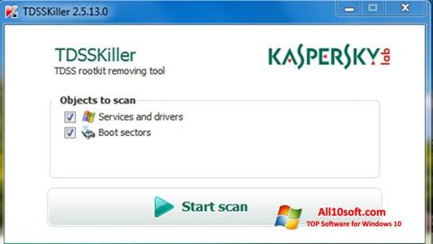 Screenshot Kaspersky TDSSKiller for Windows 10