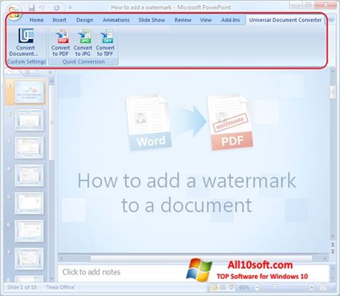 Screenshot Microsoft PowerPoint for Windows 10
