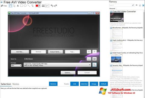 Screenshot Free AVI Video Converter for Windows 10