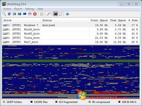 Screenshot UltraDefrag for Windows 10