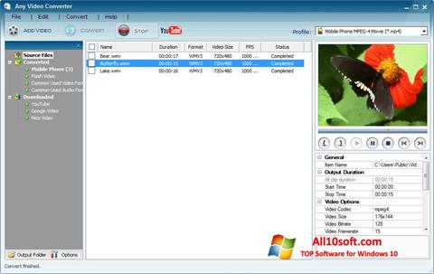 Screenshot Any Video Converter for Windows 10