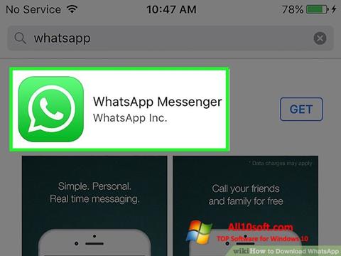 Screenshot WhatsApp for Windows 10