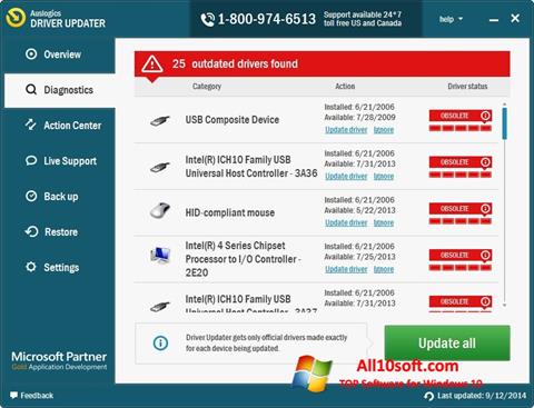 Screenshot Auslogics Driver Updater for Windows 10