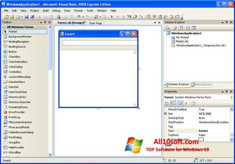 Screenshot Microsoft Visual Basic for Windows 10