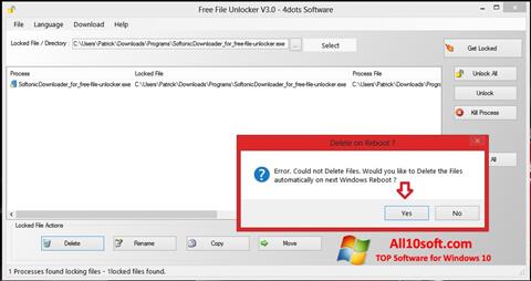 Screenshot Free File Unlocker for Windows 10