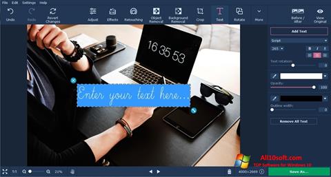 Screenshot Movavi Photo Editor for Windows 10