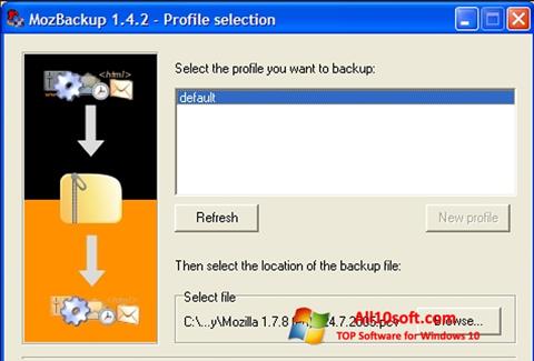 Screenshot MozBackup for Windows 10