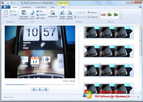 Screenshot Windows Live Movie Maker for Windows 10