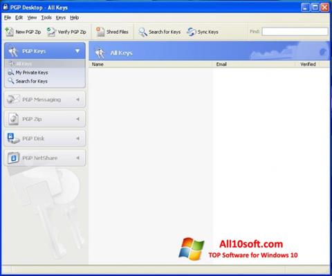 Screenshot PGP Desktop for Windows 10