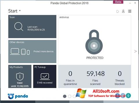 Screenshot Panda Global Protection for Windows 10