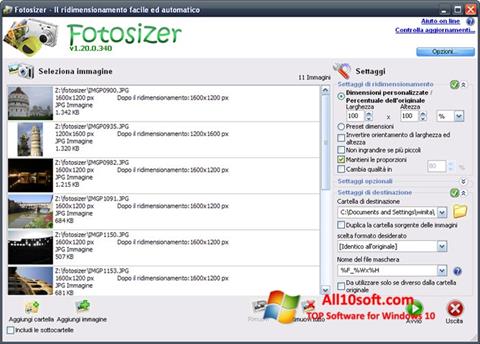 Screenshot Fotosizer for Windows 10