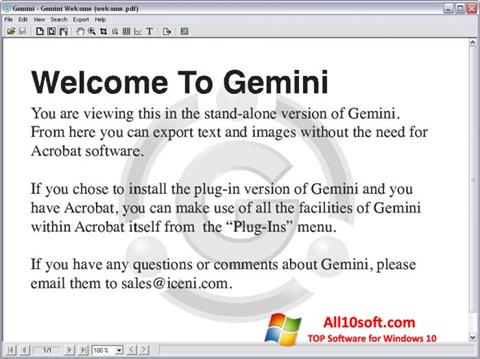 Screenshot Gemini for Windows 10