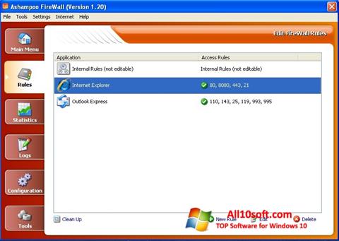 Screenshot Ashampoo Firewall for Windows 10