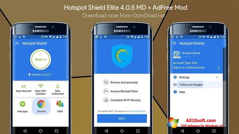 Screenshot Hotspot Shield for Windows 10