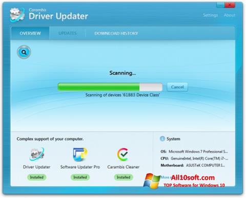 Screenshot Carambis Driver Updater for Windows 10
