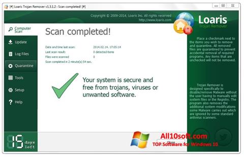 Screenshot Trojan Remover for Windows 10