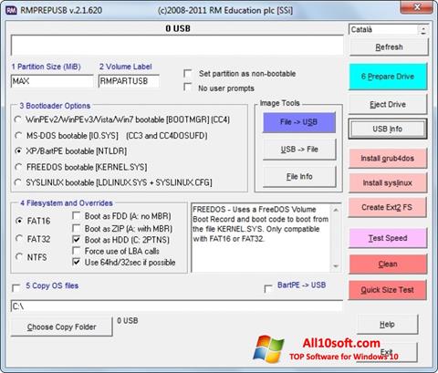 Screenshot RMPrepUSB for Windows 10