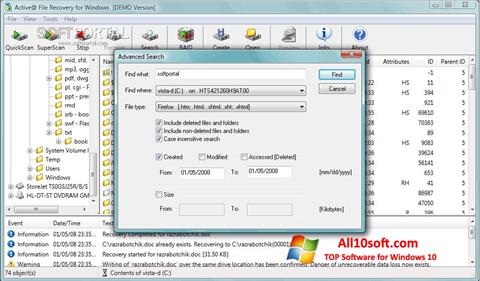 Screenshot Active File Recovery for Windows 10