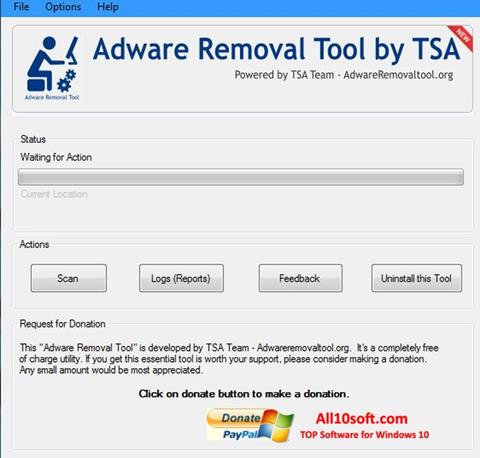 Screenshot Adware Removal Tool for Windows 10