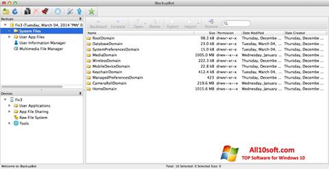 Screenshot iBackupBot for Windows 10