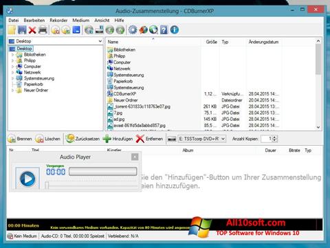 Screenshot CDBurnerXP for Windows 10
