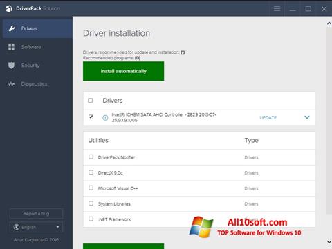 Screenshot DriverPack Solution for Windows 10