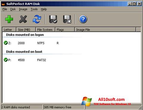 Screenshot SoftPerfect RAM Disk for Windows 10