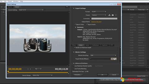 Screenshot Adobe Media Encoder for Windows 10