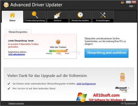 Screenshot Advanced Driver Updater for Windows 10