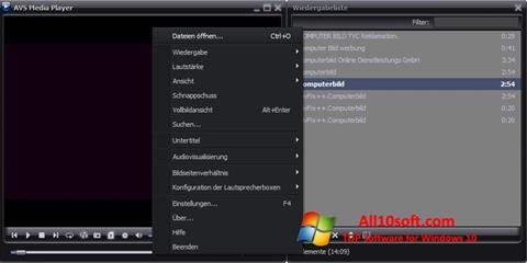 Screenshot AVS Media Player for Windows 10