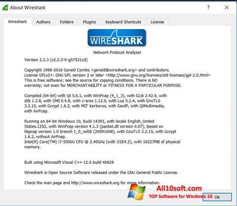 Screenshot Wireshark for Windows 10