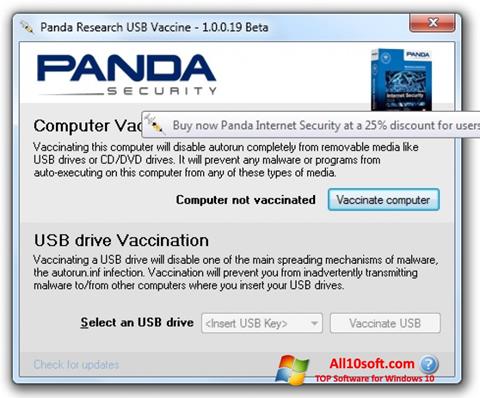 Screenshot Panda USB Vaccine for Windows 10
