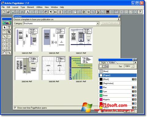 Screenshot Adobe PageMaker for Windows 10