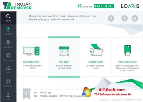 Screenshot Loaris Trojan Remover for Windows 10
