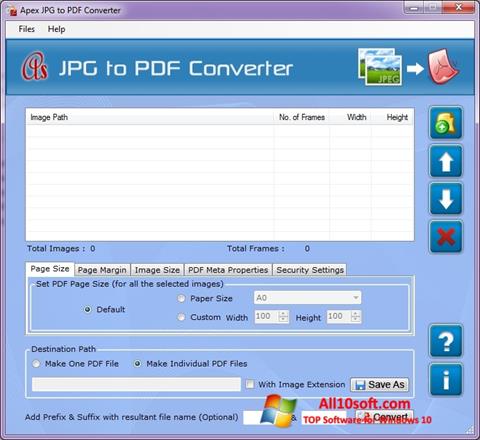 Screenshot JPG to PDF Converter for Windows 10
