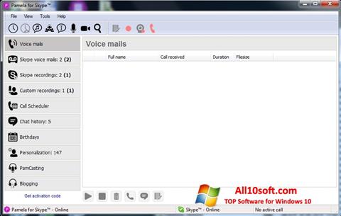 Screenshot Pamela for Skype for Windows 10