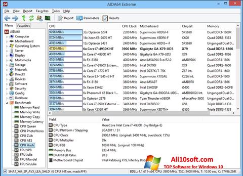 Screenshot AIDA32 for Windows 10