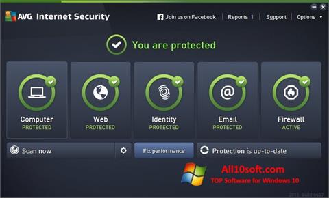 Screenshot AVG Internet Security for Windows 10
