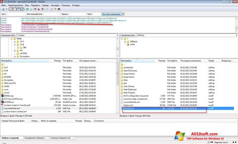 Screenshot FileZilla for Windows 10