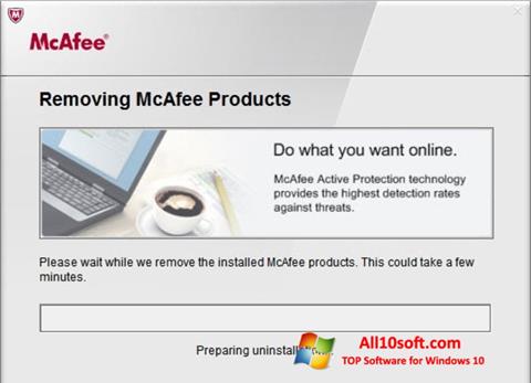 Screenshot McAfee Consumer Product Removal Tool for Windows 10