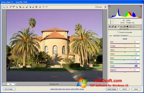 Screenshot Adobe Camera Raw for Windows 10